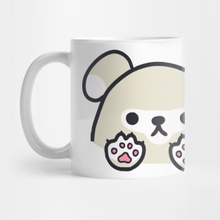 cute kawaii light grey dog Mug